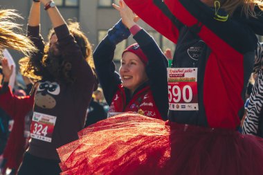 8 Mart 2019, Minsk Belarus Yarışı Kadınlar Günü onuruna 8 Mart