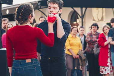 25 Mayıs 2019 Minsk Belarus Caddesi Şenlikleri