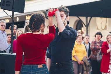 25 Mayıs 2019 Minsk Belarus Caddesi Şenlikleri