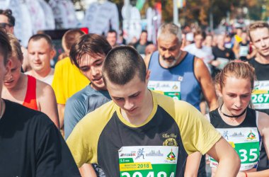 9 Eylül 2018 Minsk Belarus Yarı Maraton Minsk 2018