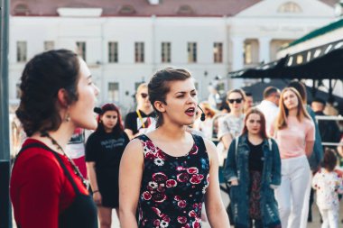 25 Mayıs 2019 Minsk Belarus Caddesi Şenlikleri