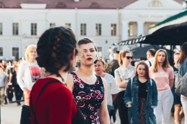 25 Mayıs 2019 Minsk Belarus Caddesi Şenlikleri