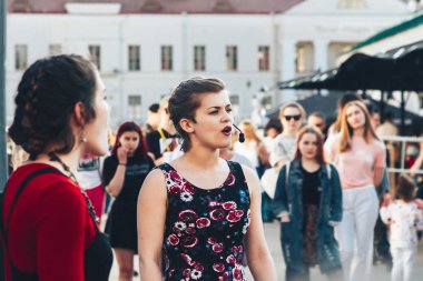 25 Mayıs 2019 Minsk Belarus Caddesi Şenlikleri