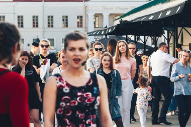 25 Mayıs 2019 Minsk Belarus Caddesi Şenlikleri
