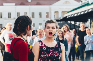 25 Mayıs 2019 Minsk Belarus Caddesi Şenlikleri