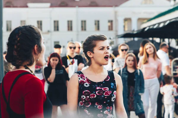 25 Mayıs 2019 Minsk Belarus Caddesi Şenlikleri