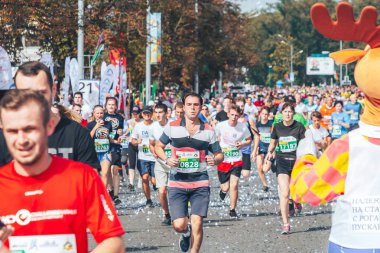 9 Eylül 2018 Minsk Belarus Yarı Maraton Minsk 2018