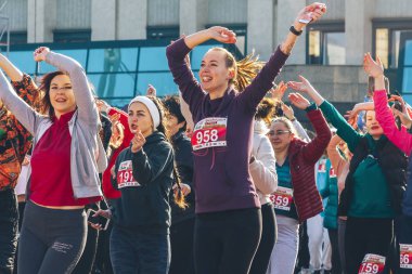 8 Mart 2019, Minsk Belarus Yarışı Kadınlar Günü onuruna 8 Mart