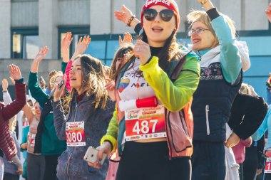 8 Mart 2019, Minsk Belarus Yarışı Kadınlar Günü onuruna 8 Mart