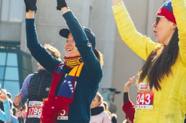 8 Mart 2019, Minsk Belarus Yarışı Kadınlar Günü onuruna 8 Mart