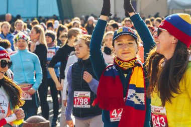 8 Mart 2019, Minsk Belarus Yarışı Kadınlar Günü onuruna 8 Mart