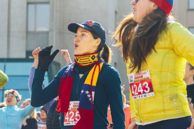 8 Mart 2019, Minsk Belarus Yarışı Kadınlar Günü onuruna 8 Mart