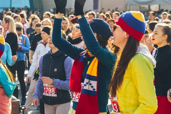 8 Mart 2019, Minsk Belarus Yarışı Kadınlar Günü onuruna 8 Mart