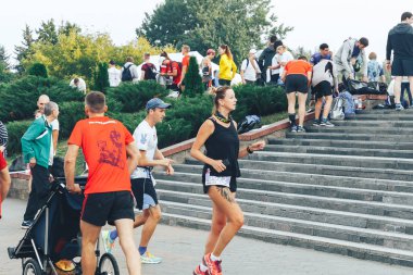 9 Eylül 2018 Minsk Belarus Yarı Maraton Minsk 2018