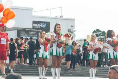 9 Eylül 2018 Minsk Belarus Yarı Maraton Minsk 2018