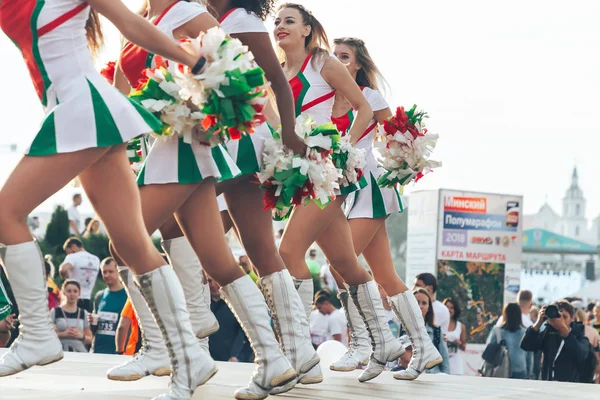 Setembro 9, 2018 Minsk Belarus Meia Maratona Minsk 2018 Correndo na cidade — Fotografia de Stock