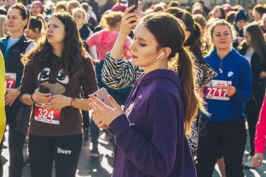8 Mart 2019, Minsk Belarus Yarışı Kadınlar Günü onuruna 8 Mart