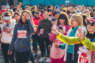 8 Mart 2019, Minsk Belarus Yarışı Kadınlar Günü onuruna 8 Mart