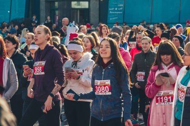 8 Mart 2019, Minsk Belarus Yarışı Kadınlar Günü onuruna 8 Mart