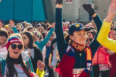 8 Mart 2019, Minsk Belarus Yarışı Kadınlar Günü onuruna 8 Mart