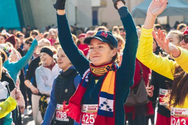 8 Mart 2019, Minsk Belarus Yarışı Kadınlar Günü onuruna 8 Mart
