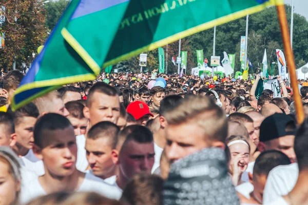 Septiembre 9, 2018 Minsk Bielorrusia Media Maratón Minsk 2018 Correr en la ciudad — Foto de Stock