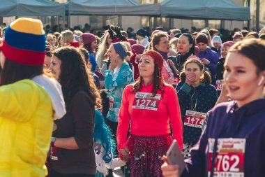 8 Mart 2019, Minsk Belarus Yarışı Kadınlar Günü onuruna 8 Mart