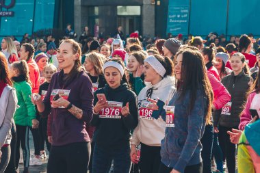 8 Mart 2019, Minsk Belarus Yarışı Kadınlar Günü onuruna 8 Mart
