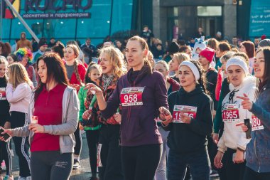 8 Mart 2019, Minsk Belarus Yarışı Kadınlar Günü onuruna 8 Mart
