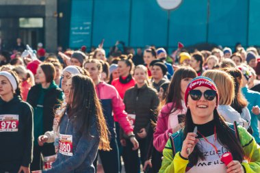 8 Mart 2019, Minsk Belarus Yarışı Kadınlar Günü onuruna 8 Mart
