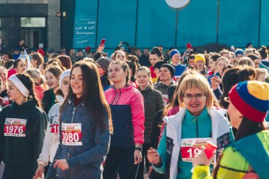 8 Mart 2019, Minsk Belarus Yarışı Kadınlar Günü onuruna 8 Mart