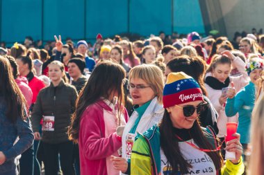 8 Mart 2019, Minsk Belarus Yarışı Kadınlar Günü onuruna 8 Mart