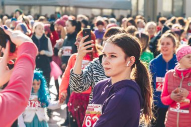 8 Mart 2019, Minsk Belarus Yarışı Kadınlar Günü onuruna 8 Mart