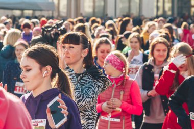 8 Mart 2019, Minsk Belarus Yarışı Kadınlar Günü onuruna 8 Mart