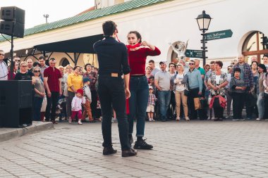 25 Mayıs 2019 Minsk Belarus Caddesi Şenlikleri