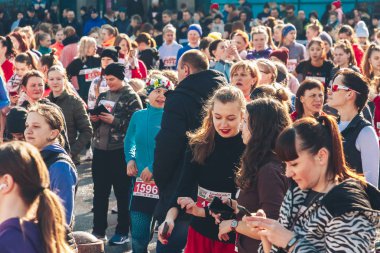 8 Mart 2019, Minsk Belarus Yarışı Kadınlar Günü onuruna 8 Mart