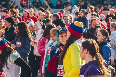 8 Mart 2019, Minsk Belarus Yarışı Kadınlar Günü onuruna 8 Mart