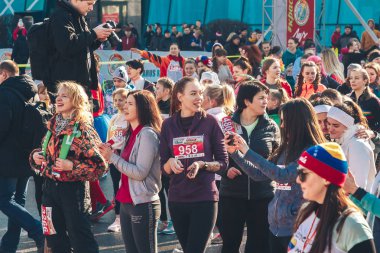 8 Mart 2019, Minsk Belarus Yarışı Kadınlar Günü onuruna 8 Mart