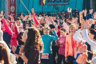 8 Mart 2019, Minsk Belarus Yarışı Kadınlar Günü onuruna 8 Mart