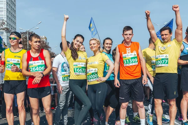 Septiembre 9, 2018 Minsk Bielorrusia Media Maratón Minsk 2018 Correr en la ciudad — Foto de Stock