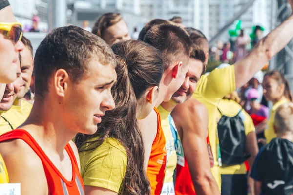 Septiembre 9, 2018 Minsk Bielorrusia Media Maratón Minsk 2018 Correr en la ciudad —  Fotos de Stock