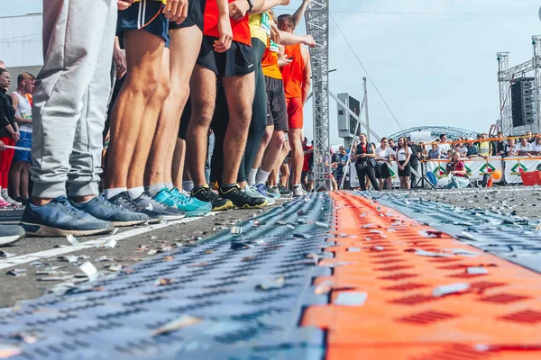 Wrzesień 9, 2018 Mińsk Białoruś Półmaraton Mińsk 2018 Bieg w mieście — Zdjęcie stockowe