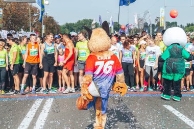 9 Eylül 2018 Minsk Belarus Yarı Maraton Minsk 2018