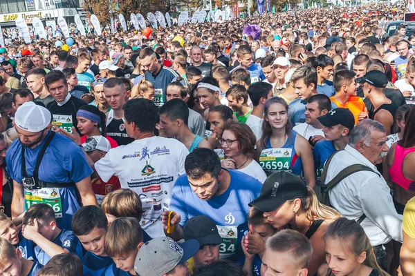 9. září 2018 Minsk Bělorusko Half Marathon Minsk 2018 Běh ve městě — Stock fotografie