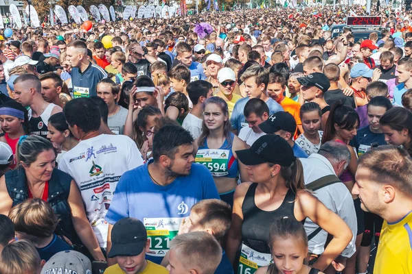 2018 szeptember 9, 2018 Minsk Belarus Half Marathon Minsk 2018 Futás a városban — Stock Fotó