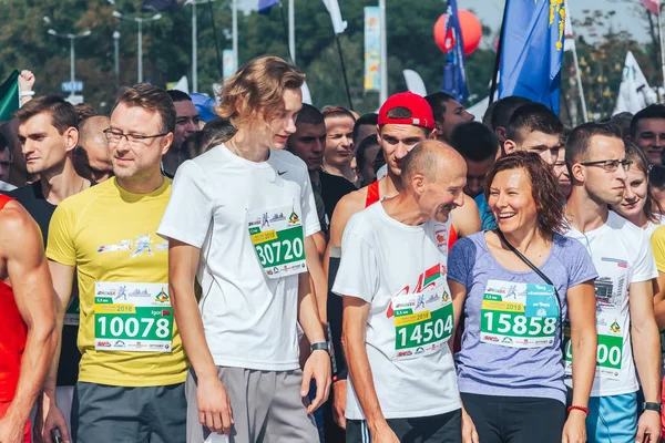 Setembro 9, 2018 Minsk Belarus Meia Maratona Minsk 2018 Correndo na cidade — Fotografia de Stock