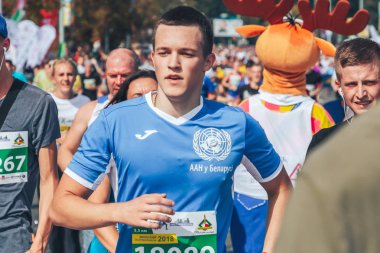 9 Eylül 2018 Minsk Belarus Yarı Maraton Minsk 2018