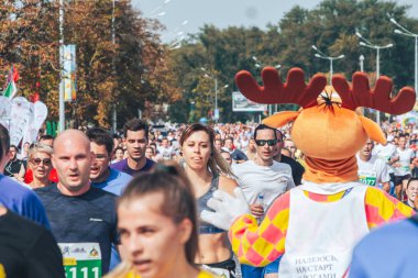 9 Eylül 2018 Minsk Belarus Yarı Maraton Minsk 2018