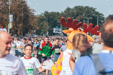 9 Eylül 2018 Minsk Belarus Yarı Maraton Minsk 2018