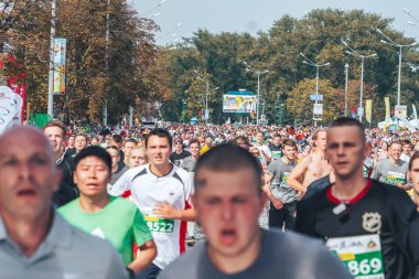 9 Eylül 2018 Minsk Belarus Yarı Maraton Minsk 2018